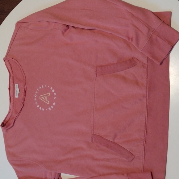 Pre-owned Aeropostale Fleece Lined Pink Sweater Size Large - Picture 3 of 10